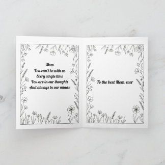 Cartão Custom Heartfelt Mother's Day Poem Card.