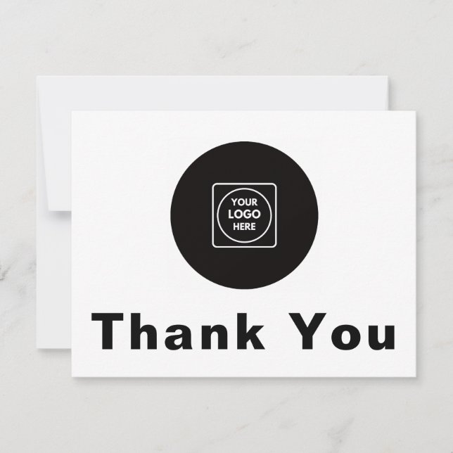 Cartão Custom Logo Personalized Thank You Note Card (Frente)