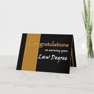 Cartão CUSTOM NAME Congratulations - Law Degree
