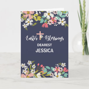 Cartão Custom Name Easter Blessings of Risen Christ