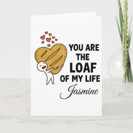 Cartão Custom Name Valentine's Card for Her or Him