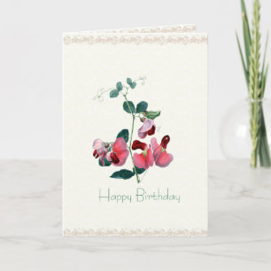 Cartão Custom Occasion Pink Sweet Pea Card