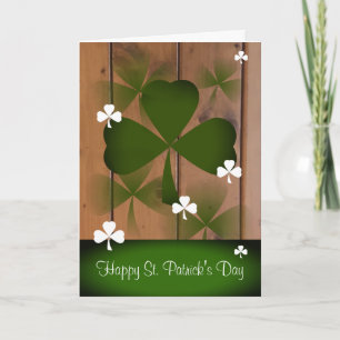 Cartão Custom Rustic St. Patrick's Day Greeting Card