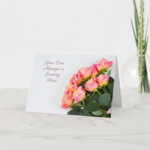 Cartão Custom text Roses greeting card