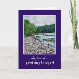 Cartão Custom Welsh Greeting Birthday Card: River Usk