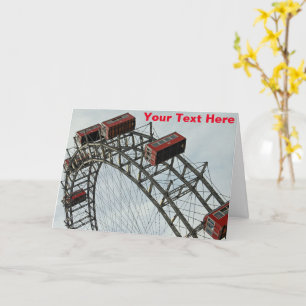 Cartão Customable Prater Ferris Wheel, Viena, Áustria