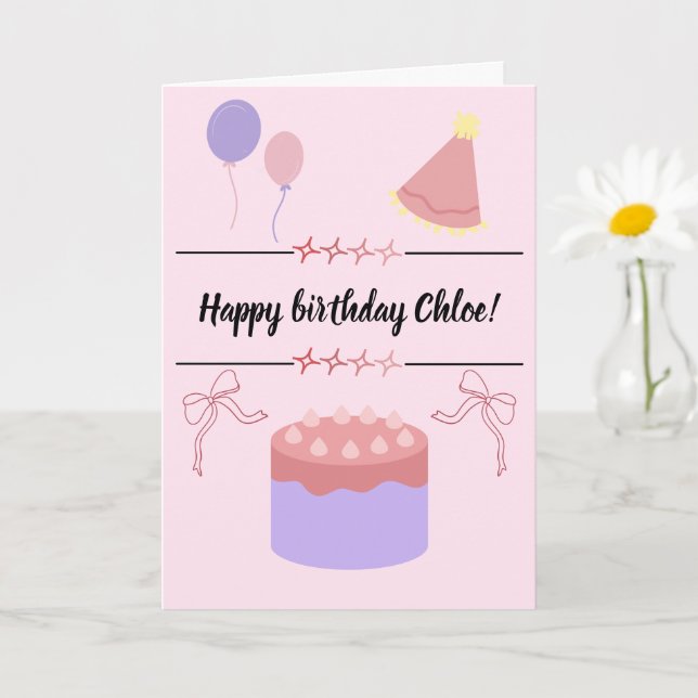 Cartão Customizable birthday card  (Planta pequena)