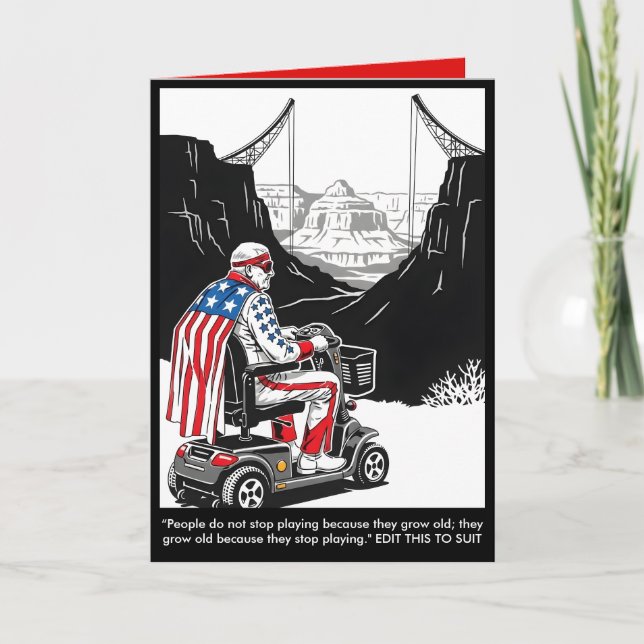 Cartão Customizable Birthday Card getting older theme (Frente)