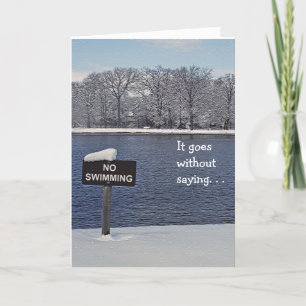 Cartão customizable birthday card/Lake surrounded by snow