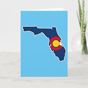 Cartão Customizable Florida Colorado flag greeting card