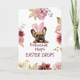 Cartão Customizable Funny Frenchie Easter Greeting Card