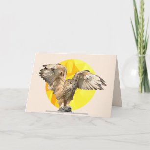 Cartão Customizable Minimalist Owl Greeting Card