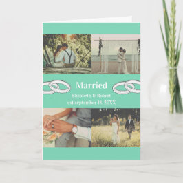 Cartão Customizable Multi Photo Wedding Family Gift 