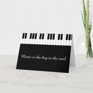 Cartão Customizable Piano Music Greeting Card