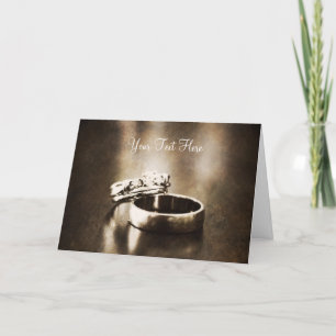Cartão Customizable Wedding Ring Card