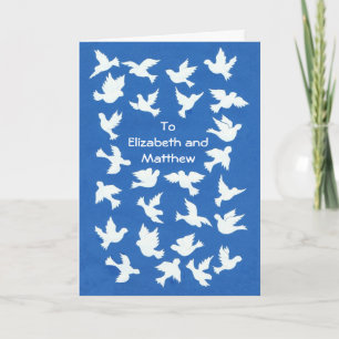 Cartão Customizable White Doves Passover Greeting Card