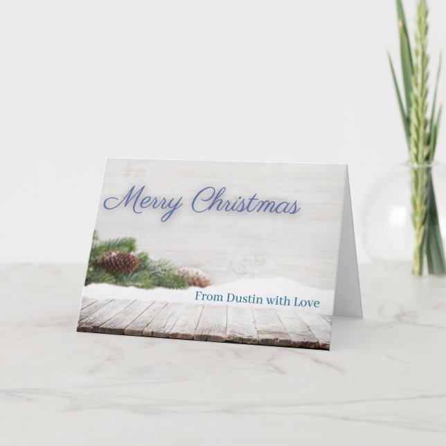 Cartão Customizable Winter Snow Christmas Card Holiday (Frente)