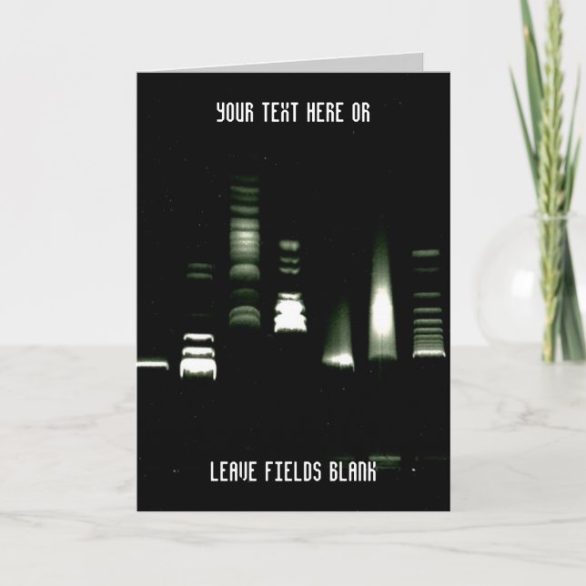 Cartão customizável da electroforese do gel do ADN (Frente)