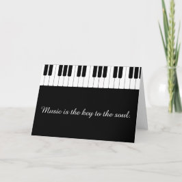 Cartão customizável da música do piano