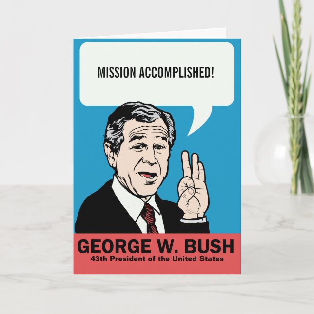 Cartão customizável de George W. Bush (Frente)