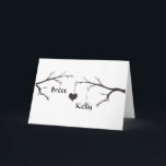 Cartão customizável do casal do coração<br><div class="desc">Personalize com o nome dos casais para um cartão original e simples.</div>