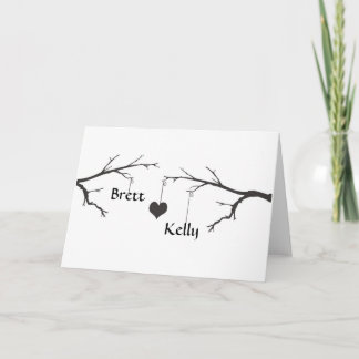 Cartão customizável do casal do coração