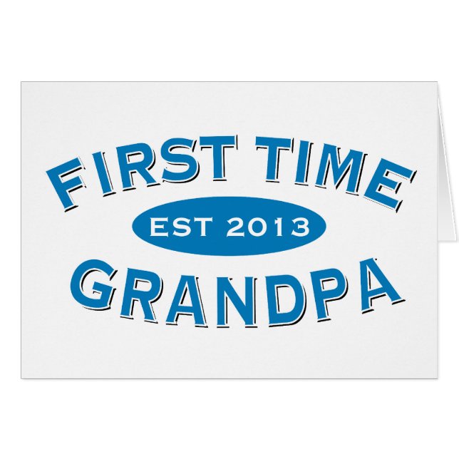 Cartão customizável do vovô da primeira vez (Frente Horizontal)