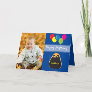 Cartão Customize Happy Birthday with a Lucky Owl