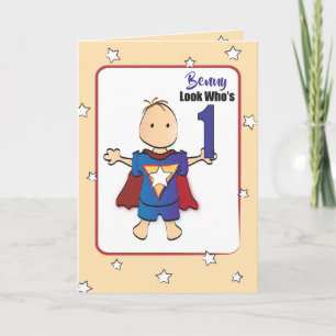 Cartão Cute 1st Birthday Card for Boy