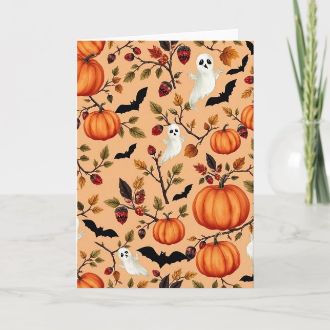 Cartão Cute And Spooky Phone Cover For Autumn (Frente)