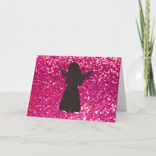 Cartão Cute Angel Birthday (Frente)