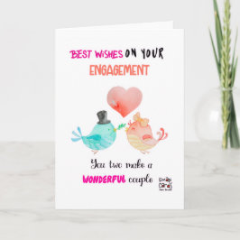 Cartão Cute Birds Engagement Card