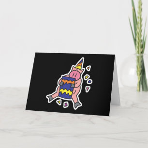 Cartão cute birthday pig