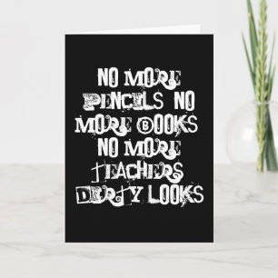 Cartão Cute Black and White Graduation Card