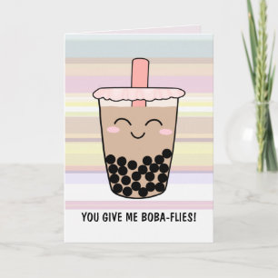 Cartão Cute Boba Milk Tea Pun