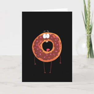 Cartão Cute Boo Halloween Donut