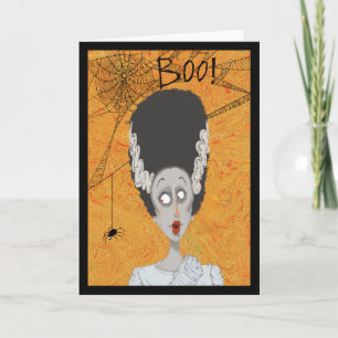 Cartão Cute Bride of Frankenstein Halloween Card
