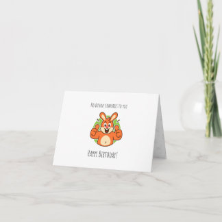 Cartão cute bunny Folded Birthday Card Card for kids