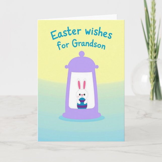Cartão Cute Bunny Greetings Card (Frente)