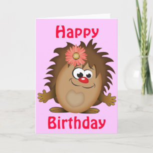 Cartão Cute Cartoon Hedgehog