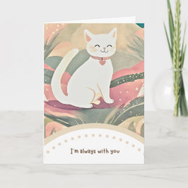 Cartão cute cat happy birthday