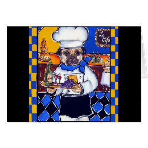 Cartão Cute Chef Pug