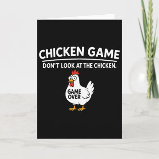 Cartão Cute Chicken Game Don't Look At The Chicken Funny 