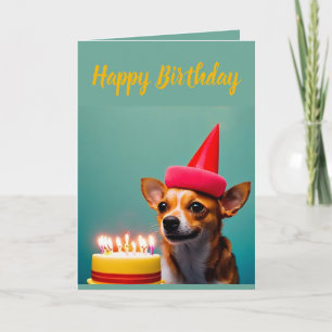 Cartão Cute Chihuahua Birthday