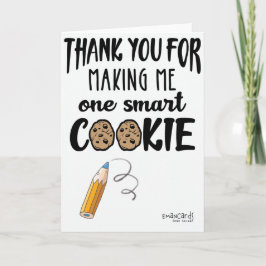 Cartão Cute Cookie for Teacher's Day Card