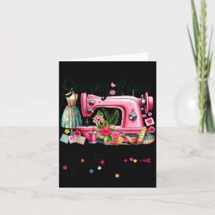Cartão Cute Costureira de Colchas de Retalhos Indo Para a