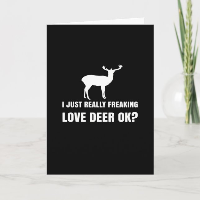 Cartão Cute Deer Lover Trendy Modern Aesthetic (Frente)