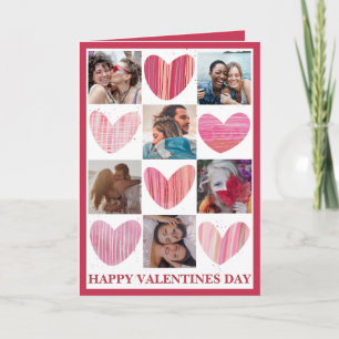 Cartão Cute Dia dos Namorados Coração Rosa