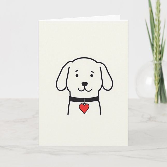 Cartão Cute Dog Love Card (Frente)