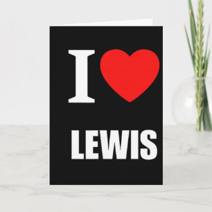 Cartão Cute Eu Amo Coração Lewis Pais Marido Husnd Valent